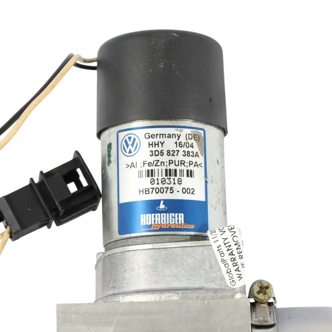 Kofferraumdeckel Hydraulik Pumpeneinheit für VW Volkswagen Phaeton 3D mit Teilenummer 3D5827383A VW Volkswagen Phaeton 3D Kofferraumdeckel Hydraulik Pumpeneinheit - SKU 3D5827383A - Teilenummer 3D5827383A