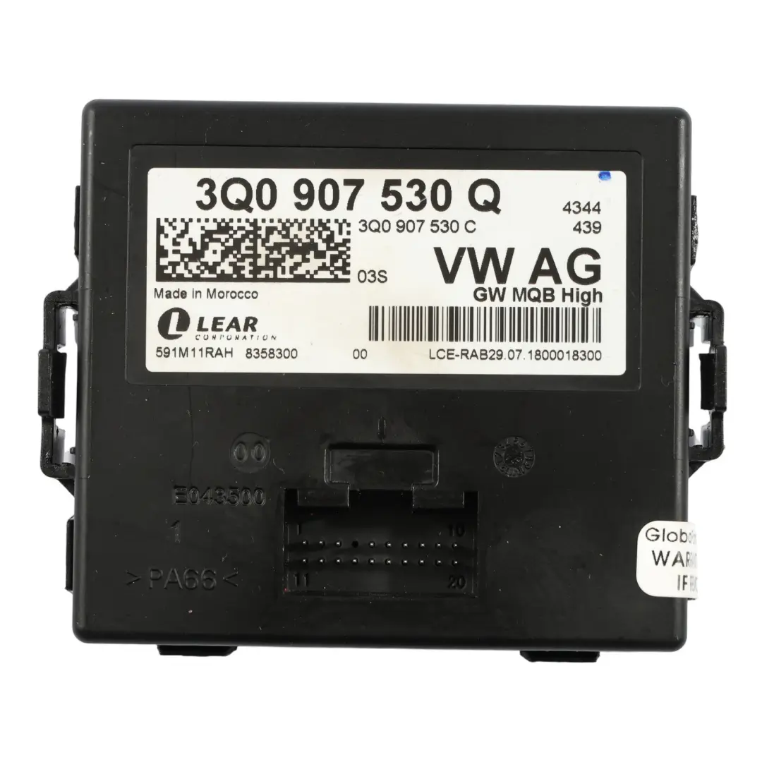 Module De Commande De Passerelle ECU GW MQB High pour Volkswagen VW Golf 7 à propos du numéro de pièce 3Q0907530Q Volkswagen VW Golf 7 Module De Commande De Passerelle ECU GW MQB High - SKU 3Q0907530Q - Numéro de pièce 3Q0907530Q