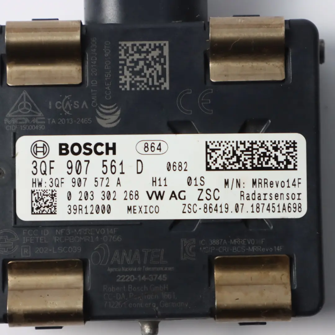 Module De Contrôle De Distance Radar Avant pour Volkswagen VW Golf 7 à propos du numéro de pièce 3QF907561D Volkswagen VW Golf 7 Module De Contrôle De Distance Radar Avant - SKU 3QF907561D - Numéro de pièce 3QF907561D