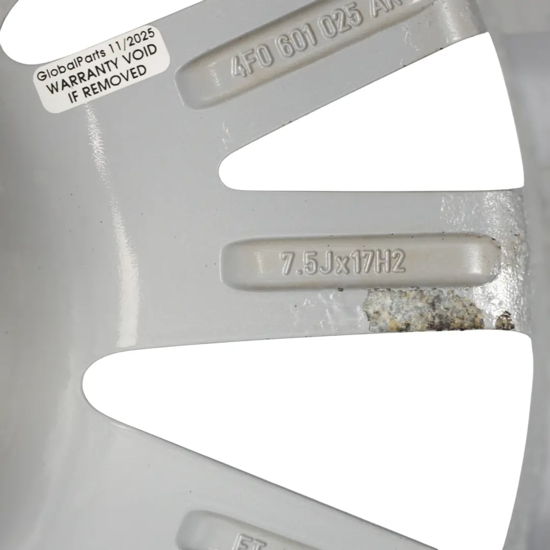 Silber Rad Legierung Felge 17" 7,5J ET:45 für Audi A4 B6 B7 mit Teilenummer 4F0601025AK Audi A4 B6 B7 Silber Rad Legierung Felge 17" 7,5J ET:45 - SKU 4F0601025AK-1 - Teilenummer 4F0601025AK