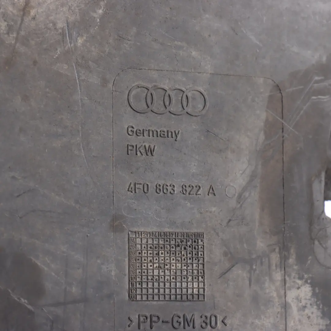 Audi A6 C6 Under Engine Noise Insulation Panel Trim Covering - SKU 4F0863822A - Part number 4F0863822A