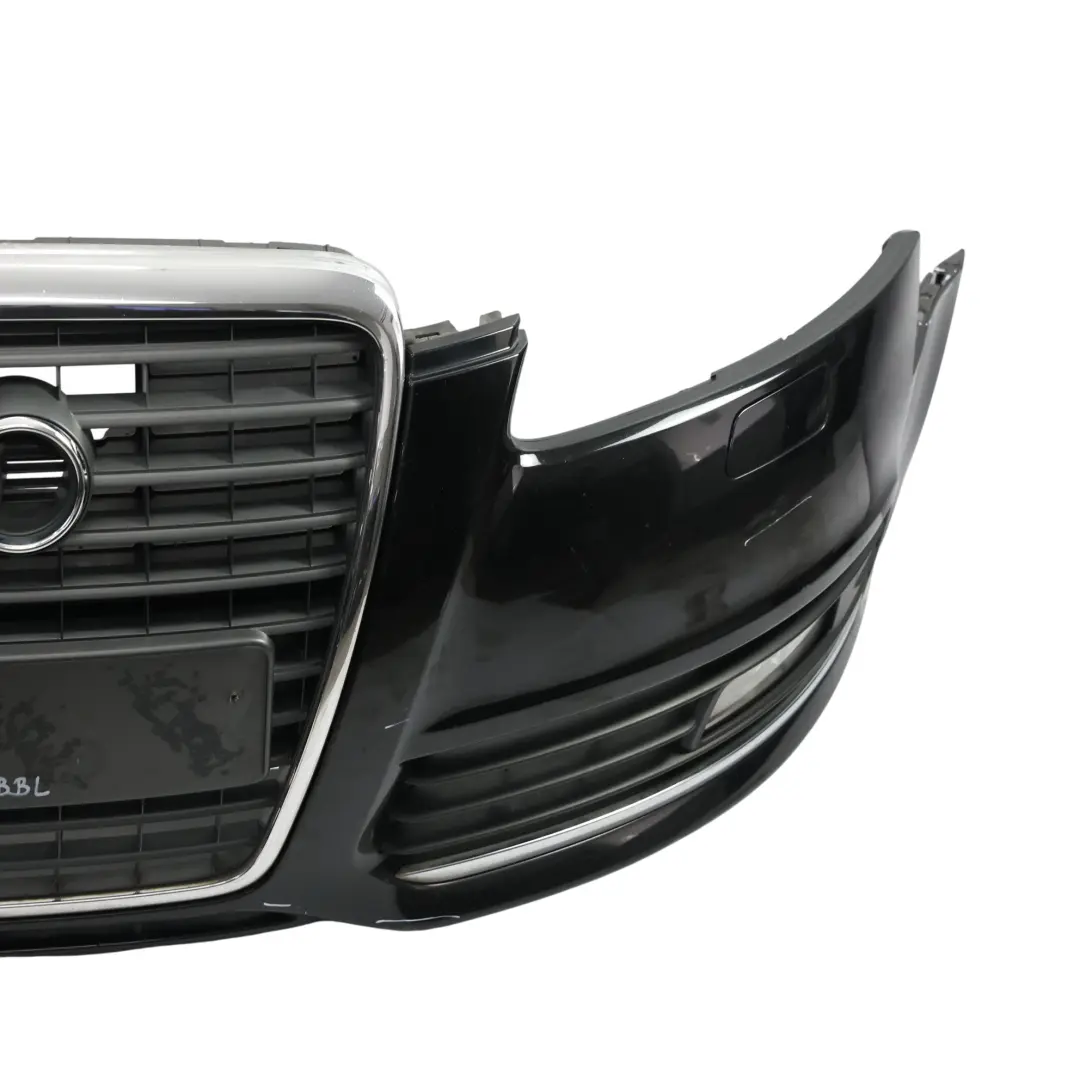 Audi A6 C6 Front Bumper Trim Panel Cover Brilliant Black Metallic - Y9B - SKU 4F0807105AA-BBL - Part number 4F0807105AA