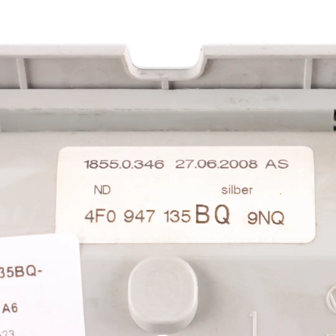 Audi A6 C6 Reading Roof Courtesy Lamp Interior Switch Panel Silver - SKU 4F0947135BQ-1 - Part number 4F0947135BQ