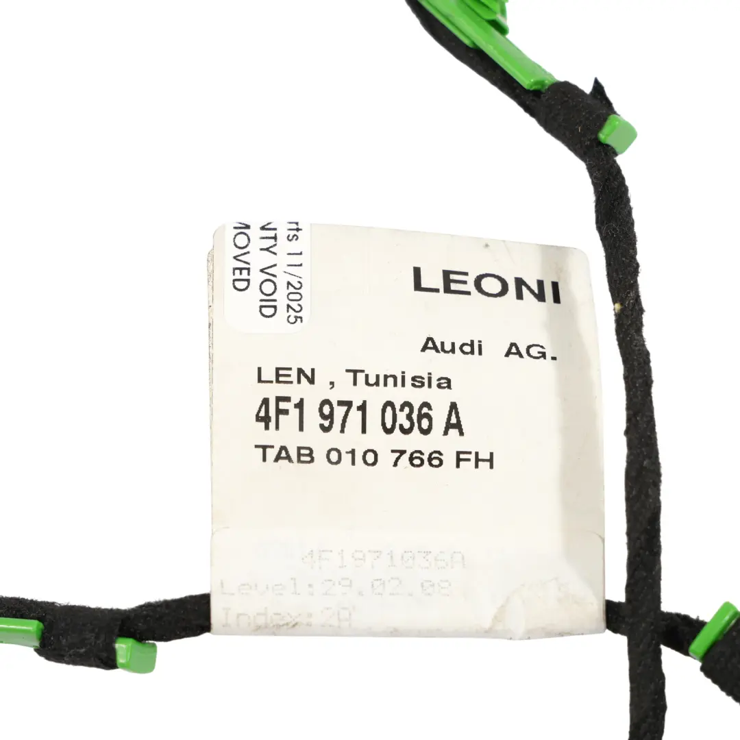 Faisceau De Câbles De Porte Passager Avant Gauche pour Audi A6 C6 à propos du numéro de pièce 4F1971036A Audi A6 C6 Faisceau De Câbles De Porte Passager Avant Gauche - SKU 4F1971036A - Numéro de pièce 4F1971036A