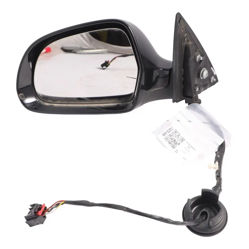 Audi A6 C6 Wing Side View Mirror Front Left N/S Brilliant Black Metallic - Y9B - SKU 4F2857409AG-BBL - Part number 4F2857409AG