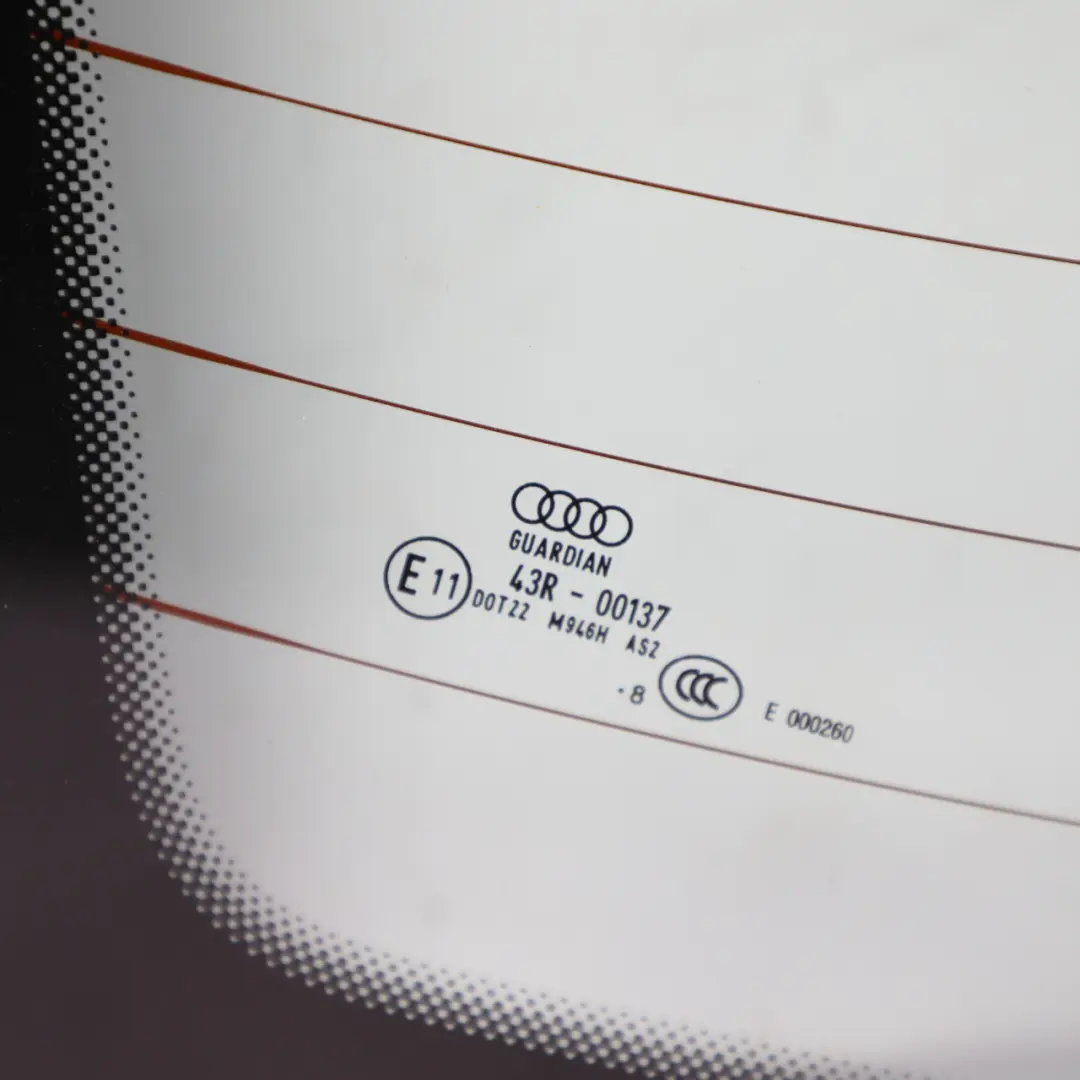 Audi A6 C6 Saloon Rear Window Glass Glazing Green AS2 - SKU 4F5845501 - Part number 4F5845501