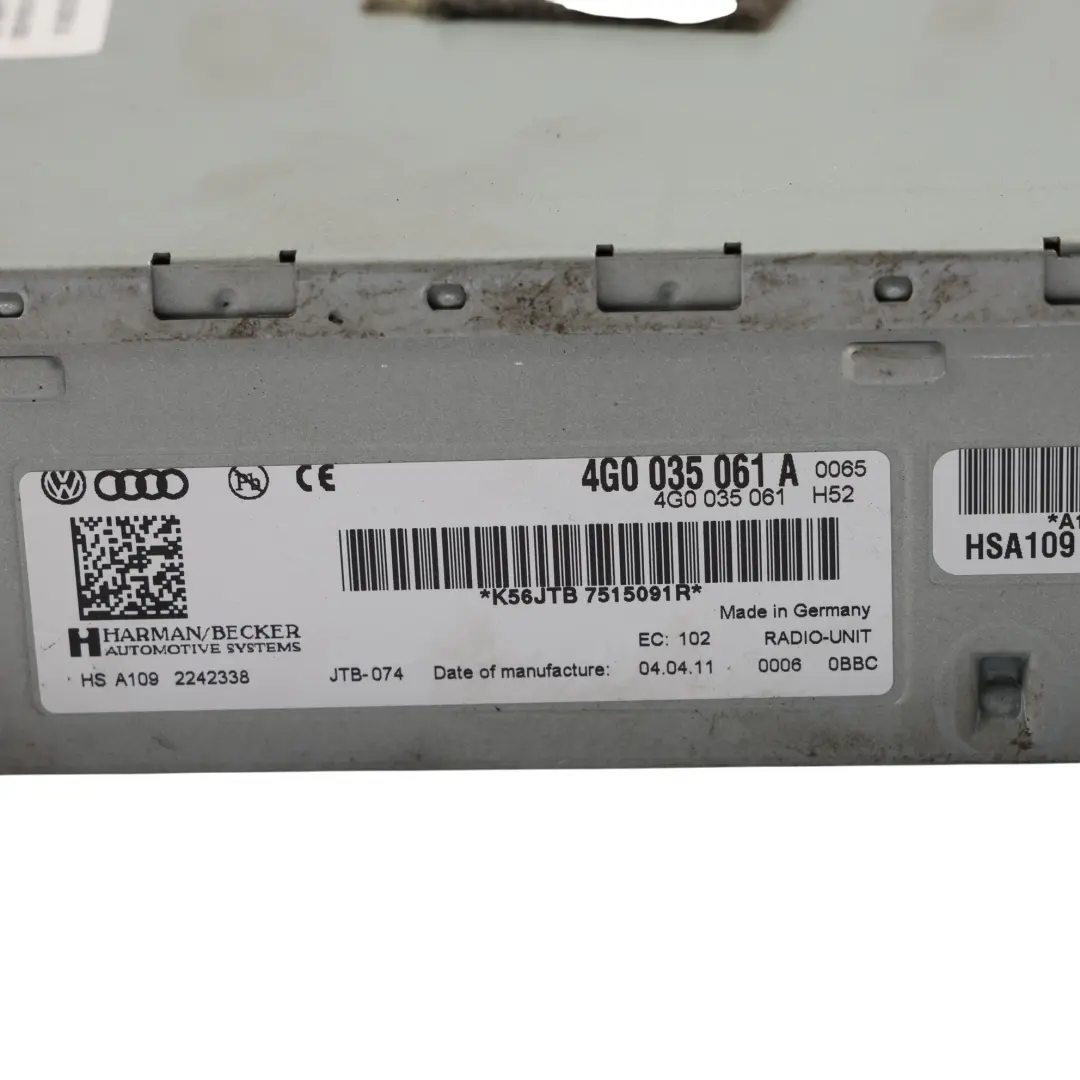 Volkswagen Touareg 7P Moduł Tuner Radia Multimediów - SKU 4G0035061A - Numer Części 4G0035061A