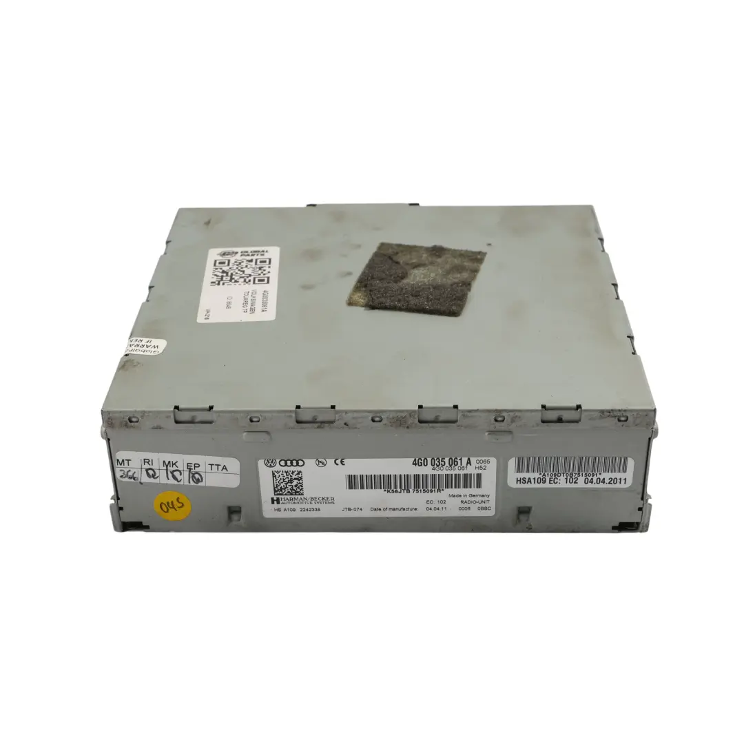 7P Controllo Radio Navigazione Multimediale per Volkswagen Touareg con numero di parte 4G0035061A Volkswagen Touareg 7P Controllo Radio Navigazione Multimediale - SKU 4G0035061A - Numero di parte 4G0035061A