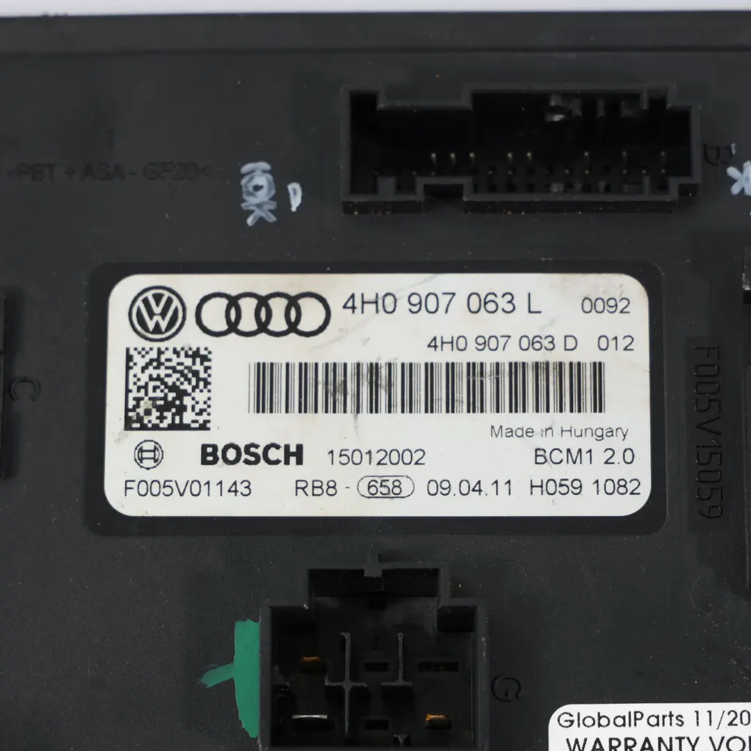 7P Central Body Control Module Comfort Unit BCM ECU to VW Touareg with Part number 4H0907063L VW Touareg 7P Central Body Control Module Comfort Unit BCM ECU - SKU 4H0907063L - Part number 4H0907063L