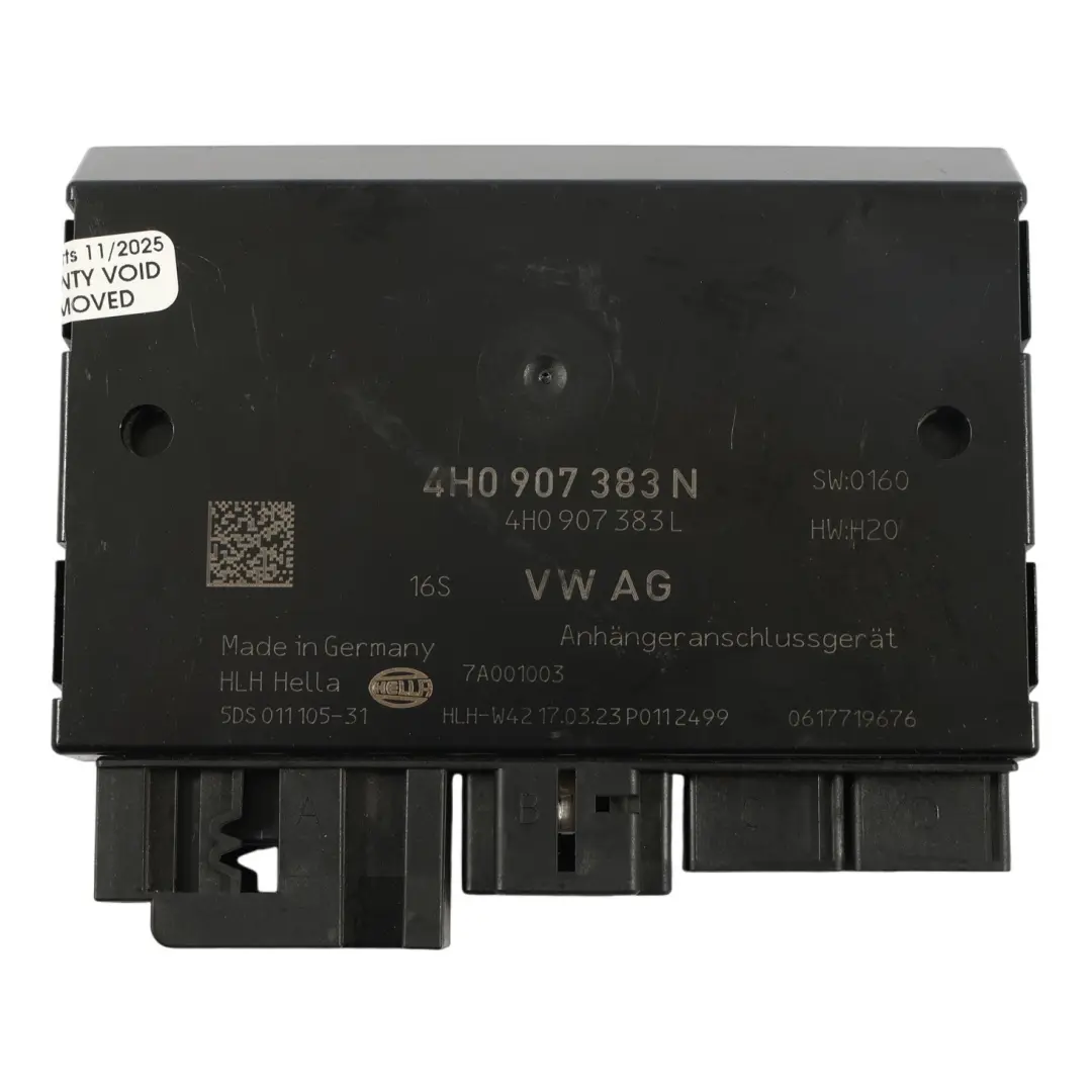 Módulo De Control De Detección De Remolque ECU para Porsche Macan 95B con número de pieza 4H0907383N Porsche Macan 95B Módulo De Control De Detección De Remolque ECU - SKU 4H0907383N - Número de pieza 4H0907383N