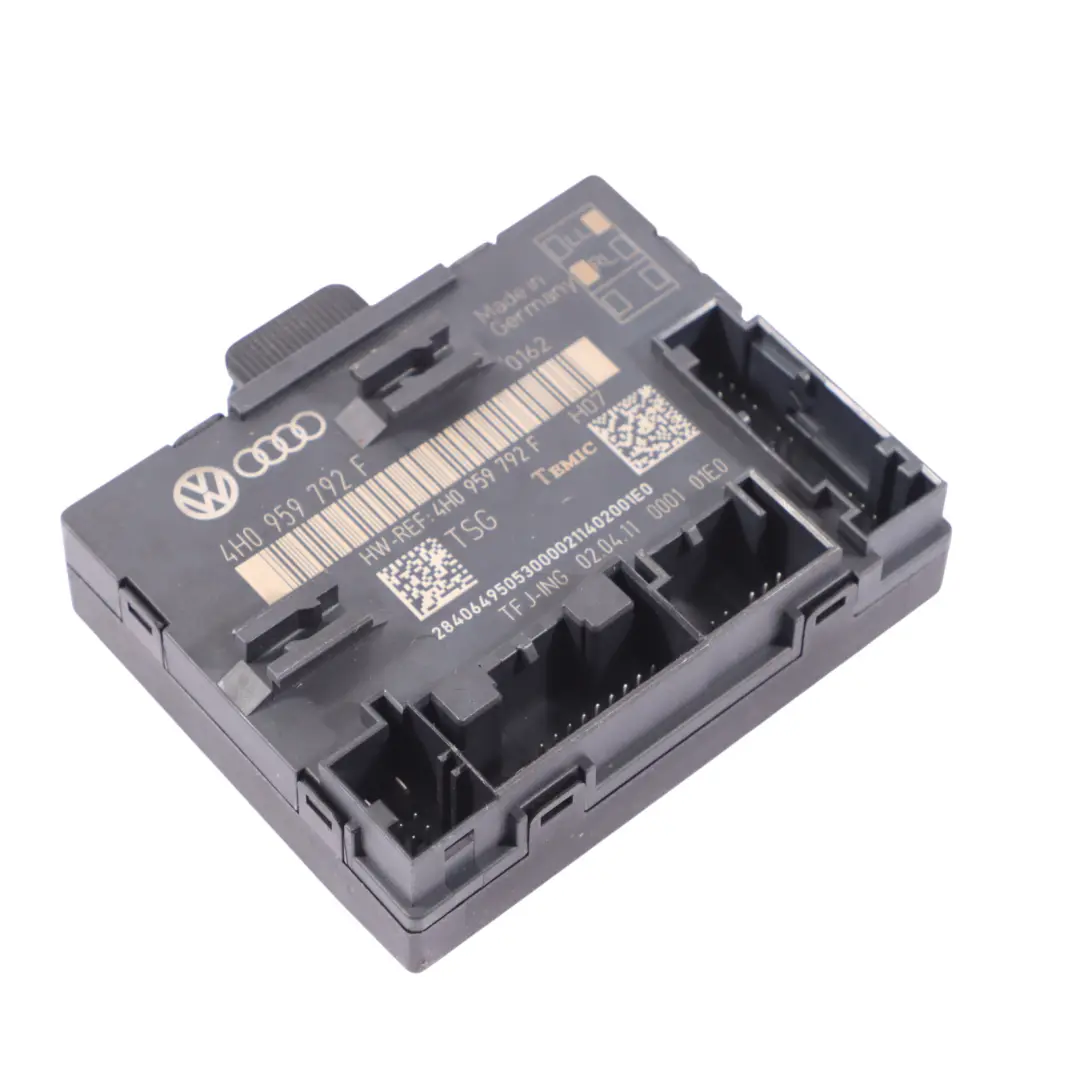 VW Touareg 7P Front Door Control Module Unit ECU Passenger Side - SKU 4H0959792F - Part number 4H0959792F