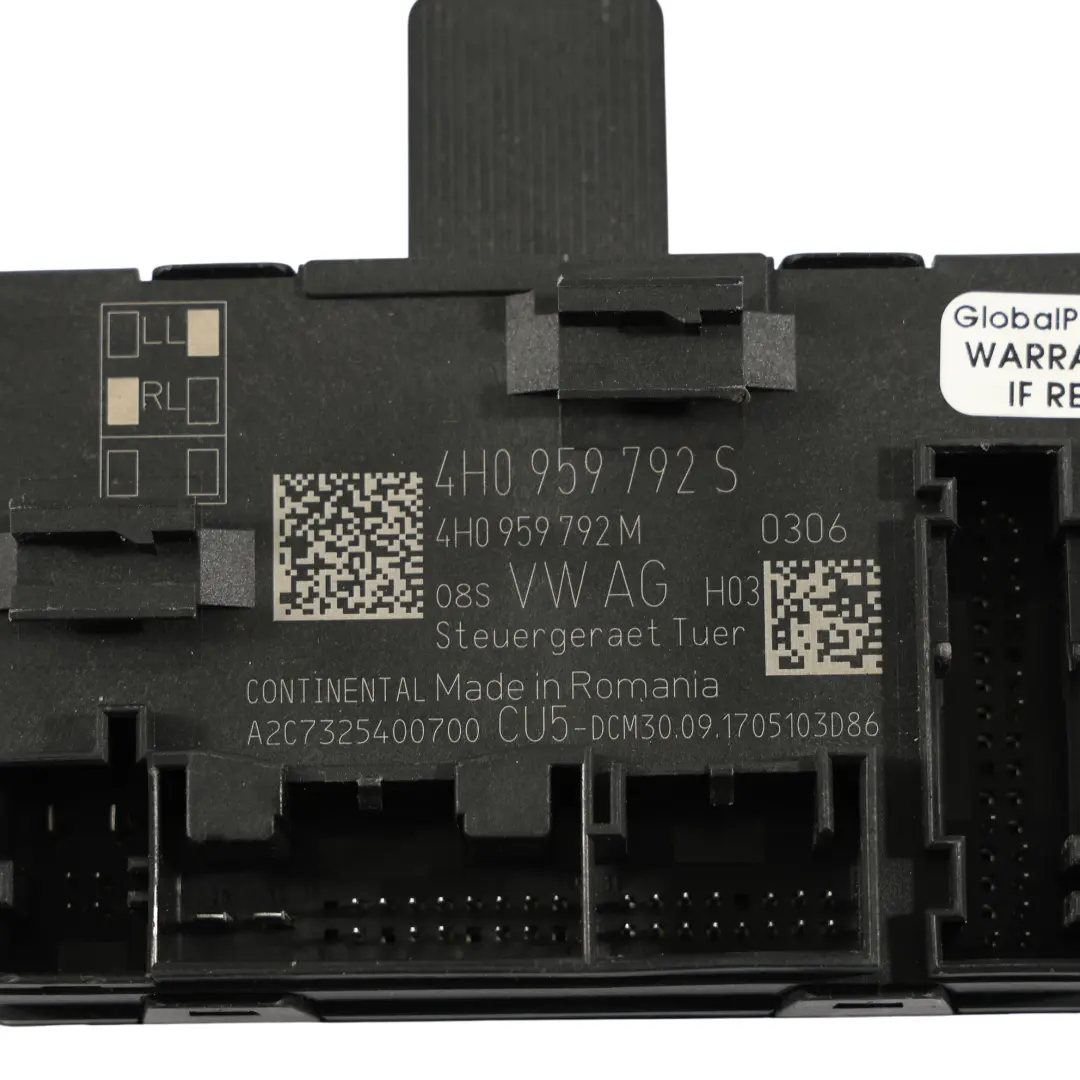 Porsche Macan 95B Module De Contrôle Des Portes Avant Côté Passager - SKU 4H0959792S - Numéro de pièce 4H0959792S