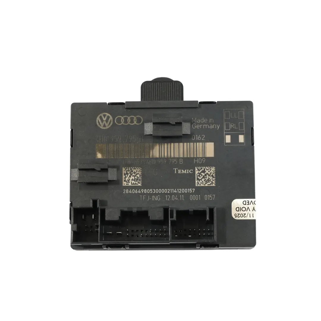 7L Module De Commande De Porte Arrière Gauche Droite ECU pour VW Touareg à propos du numéro de pièce 4H0959795B VW Touareg 7L Module De Commande De Porte Arrière Gauche Droite ECU - SKU 4H0959795B - Numéro de pièce 4H0959795B