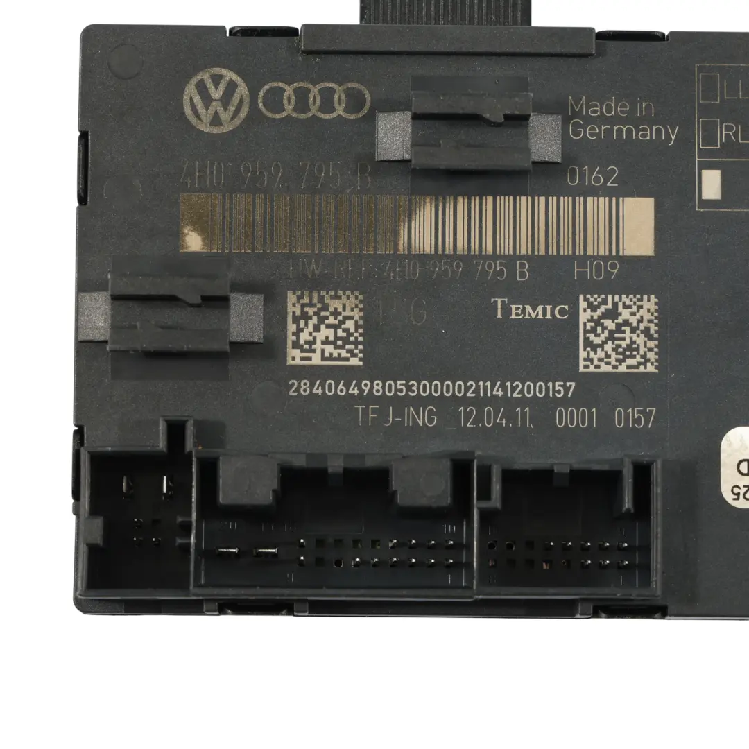 VW Touareg 7L Modulo Unità Porta Posteriore Sinistra Destra ECU - SKU 4H0959795B - Numero di parte 4H0959795B