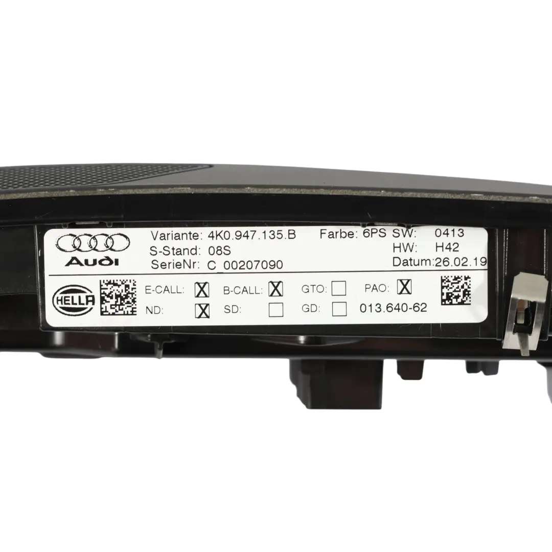 Panneau De Plafonnier Intérieur Avant pour Audi A4 B9 à propos du numéro de pièce 4K0947135B Audi A4 B9 Panneau De Plafonnier Intérieur Avant - SKU 4K0947135B - Numéro de pièce 4K0947135B