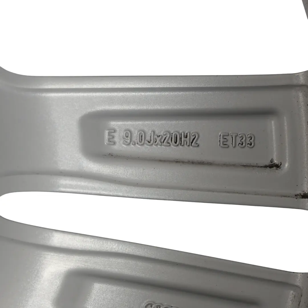 4M Silver Wheel Alloy Rim 20" 9J ET:33 Double Star Spoke to Audi Q7 with Part number 4M0601025H Audi Q7 4M Silver Wheel Alloy Rim 20" 9J ET:33 Double Star Spoke - SKU 4M0601025H-4 - Part number 4M0601025H