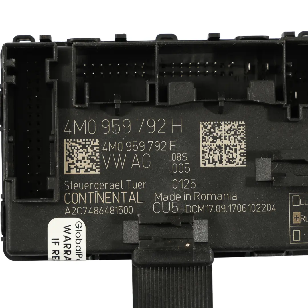 Audi A5 F5 Moduł Sterownik Drzwi Prawy Przód - SKU 4M0959792H - Numer Części 4M0959792H