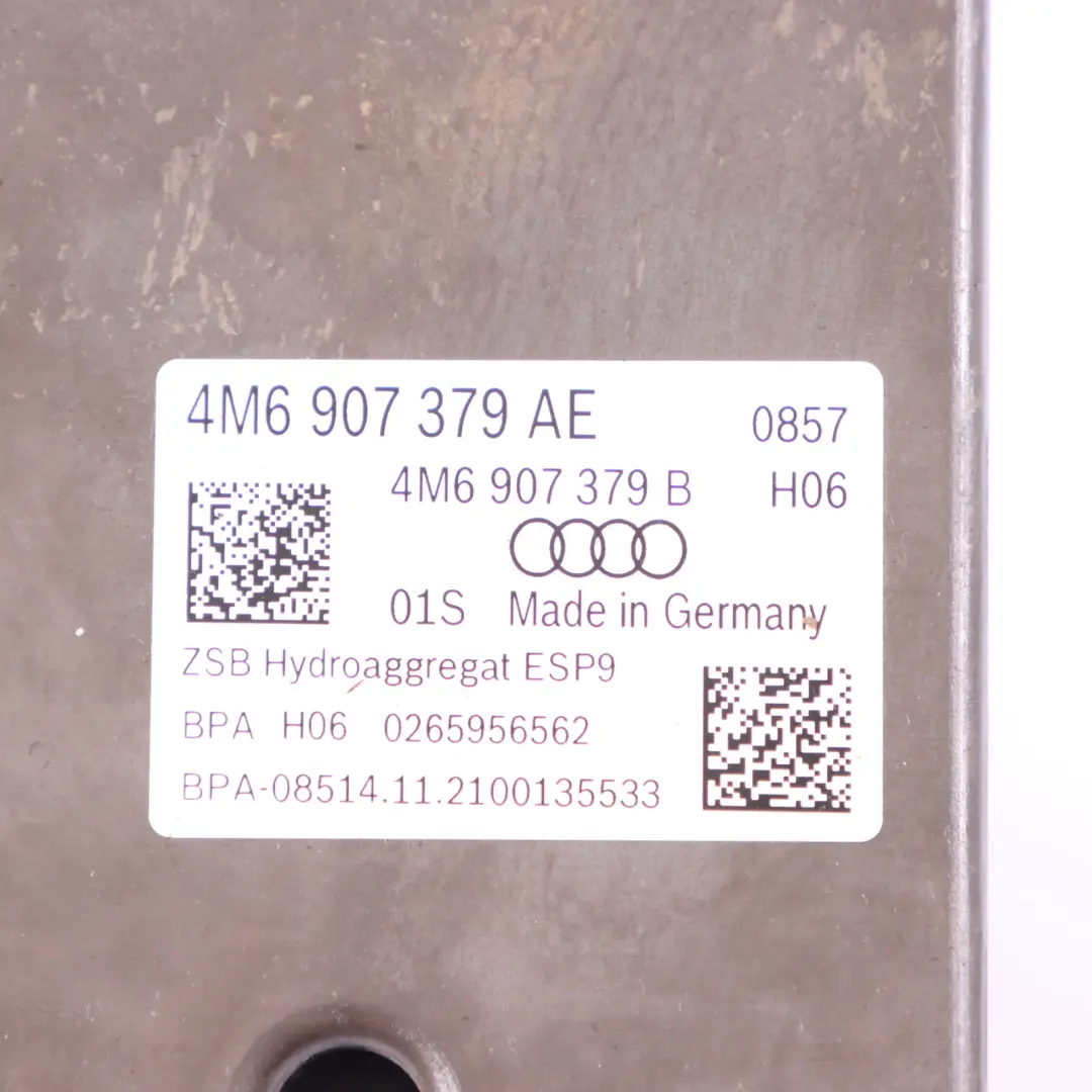 Audi Q7 4M ABS Pump Braking Control Unit Module 3.0 TDI 4M6614517AS - SKU 4M6907379AE - Part number 4M6907379AE