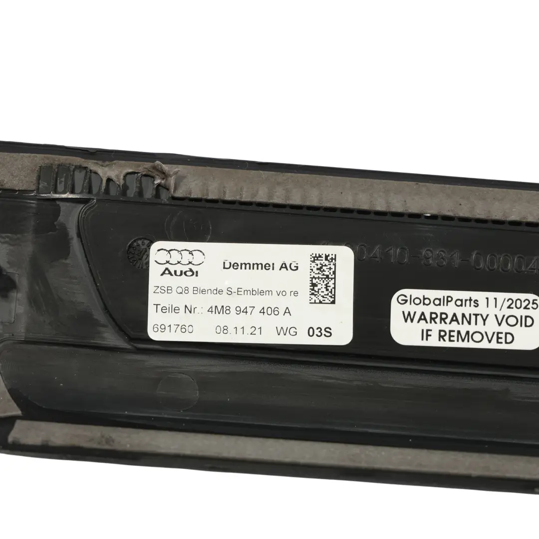 4M Anteriore Portiera Piastra Ingresso Copertura S-Line Destra per Audi Q7 con numero di parte 4M8947406A Audi Q7 4M Anteriore Portiera Piastra Ingresso Copertura S-Line Destra - SKU 4M8947406A - Numero di parte 4M8947406A