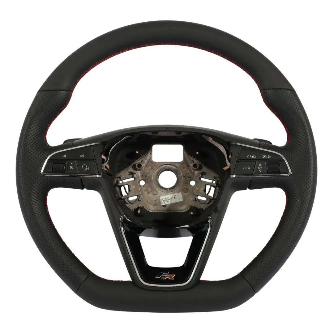 Seat Leon 5F Ibiza Mk5 FR Volante NUOVO In Pelle Fondo Piatto - SKU 575419091J-1 - Numero di parte 575419091J