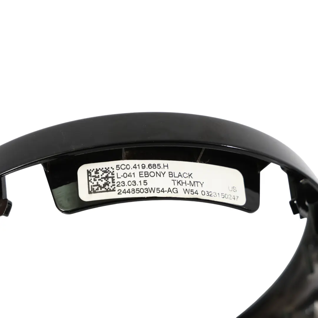 Lenk Rad Rahmen Abdeckung Trim Ebenholz Schwarz für Volkswagen Beetle mit Teilenummer 5C0419685H Volkswagen Beetle Lenk Rad Rahmen Abdeckung Trim Ebenholz Schwarz - SKU 5C0419685H - Teilenummer 5C0419685H