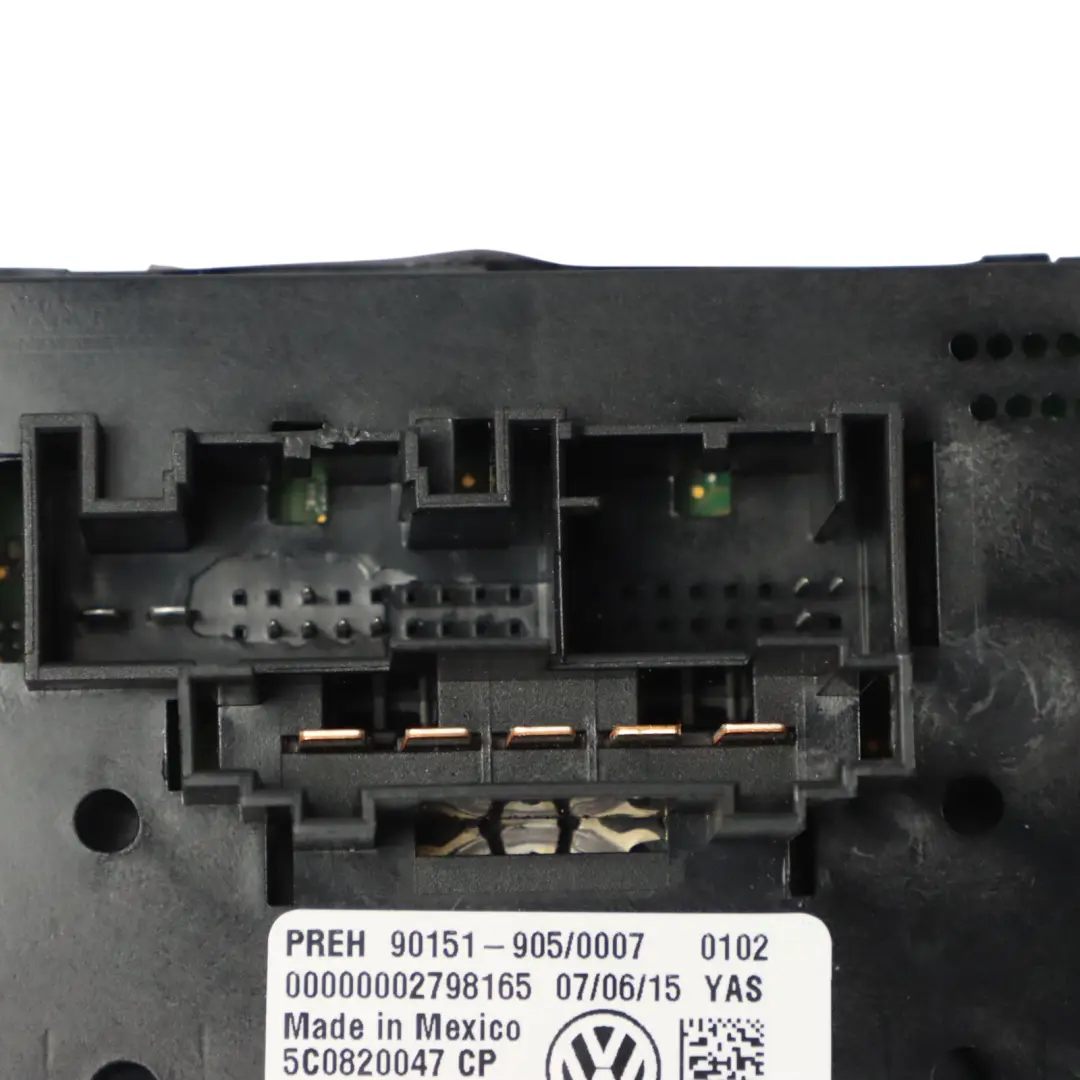 VW New Beetle 5C Calefacción Panel De Control Climático A/C - SKU 5C0820047CP - Número de pieza 5C0820047CP