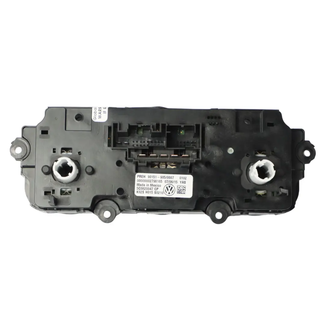 5C Heizung Klima Bedienfeld A/C Schalter für Volkswagen VW New Beetle mit Teilenummer 5C0820047CP Volkswagen VW New Beetle 5C Heizung Klima Bedienfeld A/C Schalter - SKU 5C0820047CP - Teilenummer 5C0820047CP