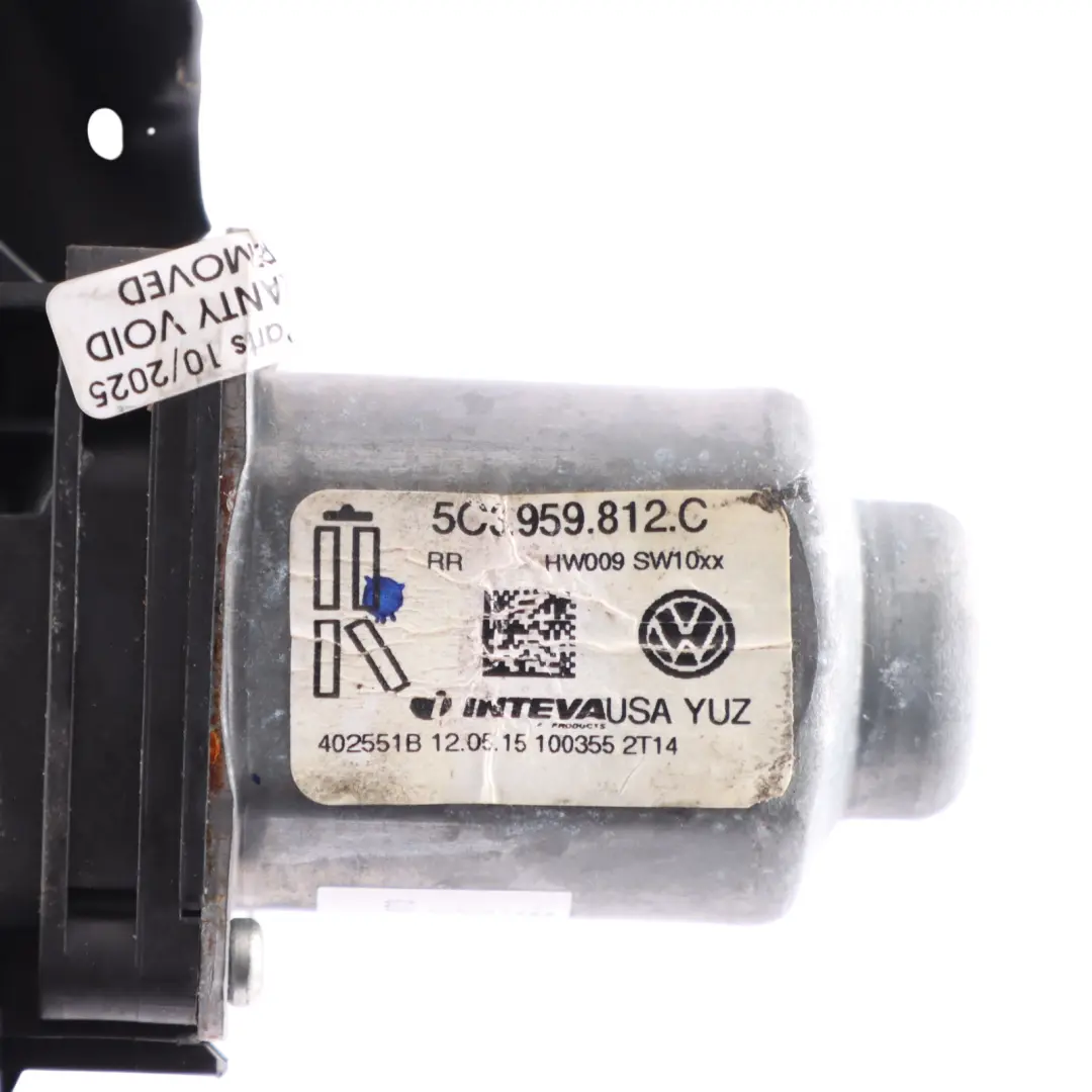 VW New Beetle Convertible Window Lifter Mechanism Rear Right O/S - SKU 5C3839402E - Part number 5C3839402E