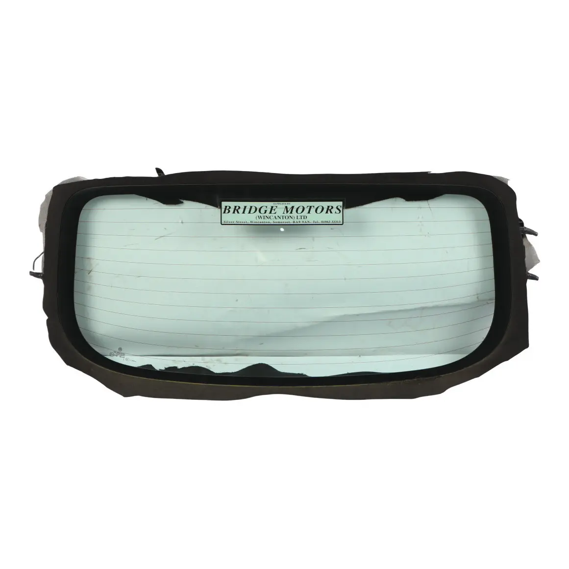 Volkswagen VW New Beetle Rear Window Glass Glazing AS2 Black Trim 5C3871036B