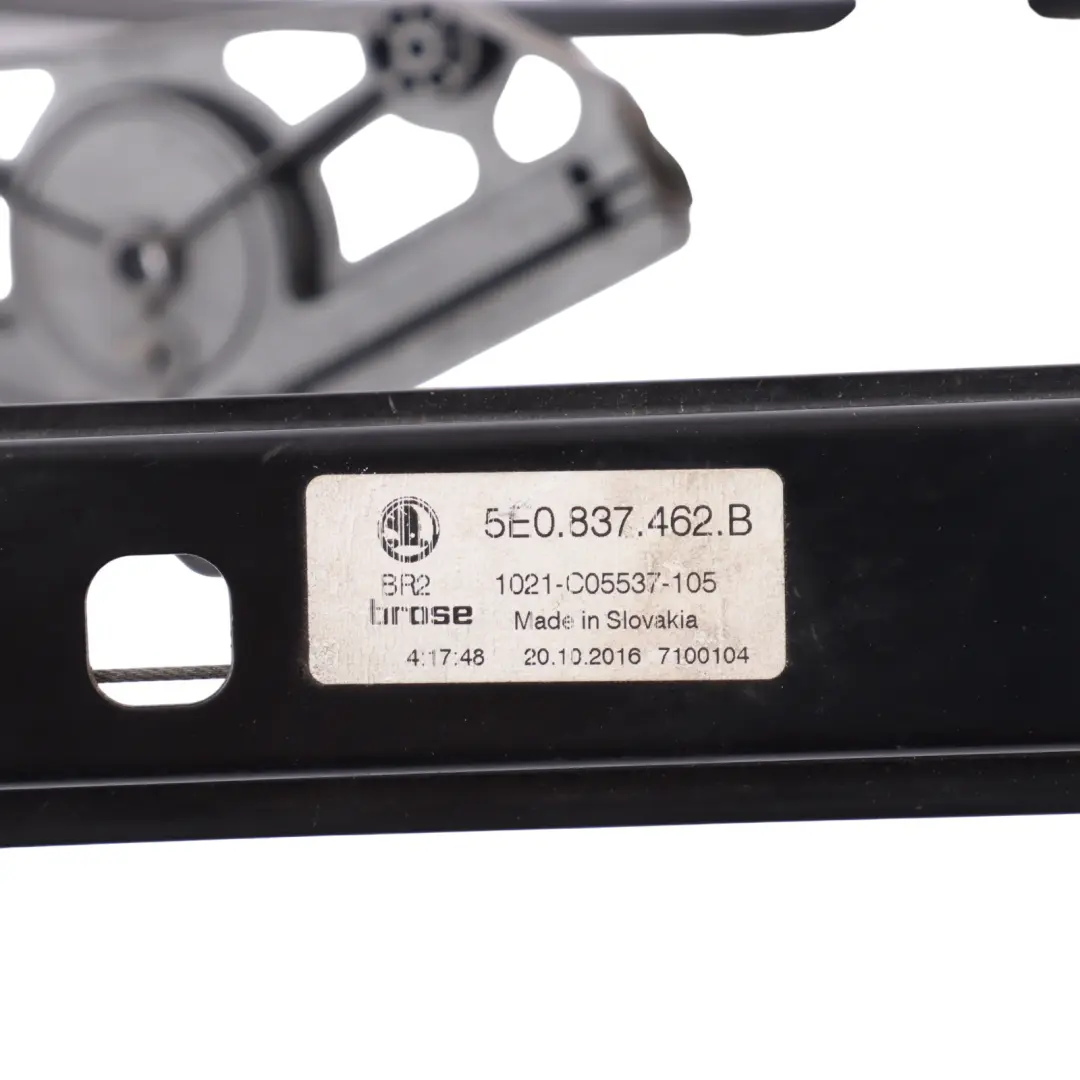 Front Door Window Lifter Regulator Unit Right O/S to Skoda Octavia 5E with Part number 5E0837462B Skoda Octavia 5E Front Door Window Lifter Regulator Unit Right O/S - SKU 5E0837462B - Part number 5E0837462B