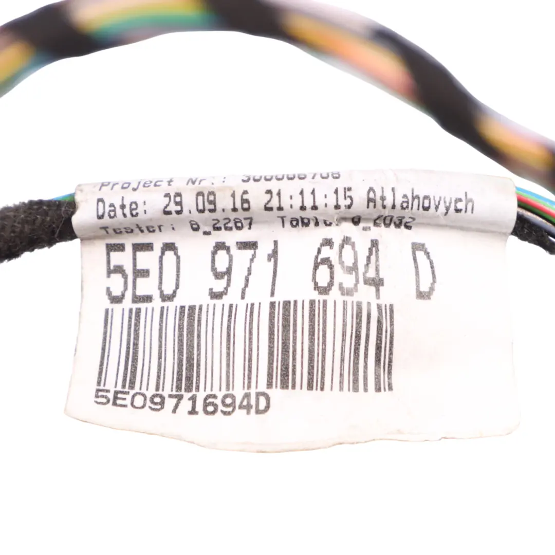 Skoda Octavia 5E Rear Door Card Wiring Harness Cable Loom Right O/S - SKU 5E0971694D - Part number 5E0971694D