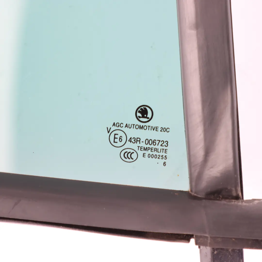Skoda Octavia Mk3 5E Rear Door Window Glass Quarter AS3 Right O/S - SKU 5E5845214Q - Part number 5E5845214Q