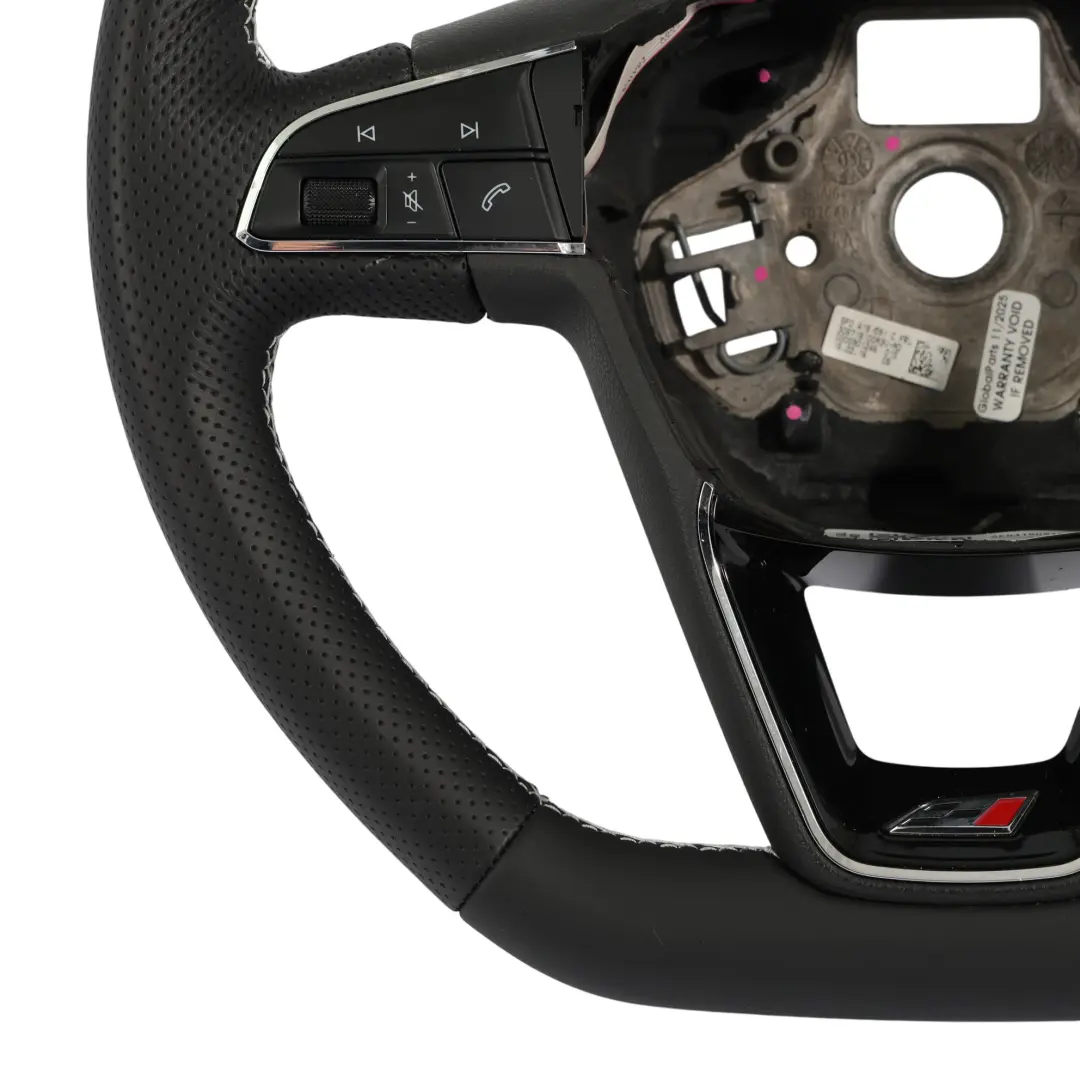 Seat Leon Cupra 5F Ibiza 6j Steering Wheel NEW Black Leather Flat Bottom - SKU 5F0419091C-1 - Part number 5F0419091C