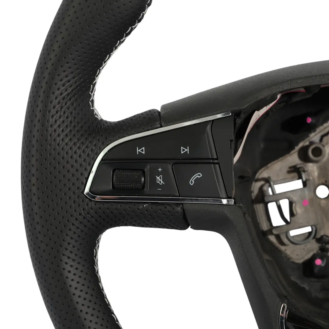 Seat Leon Cupra 5F Ibiza 6j Steering Wheel NEW Black Leather Flat Bottom - SKU 5F0419091C-1 - Part number 5F0419091C