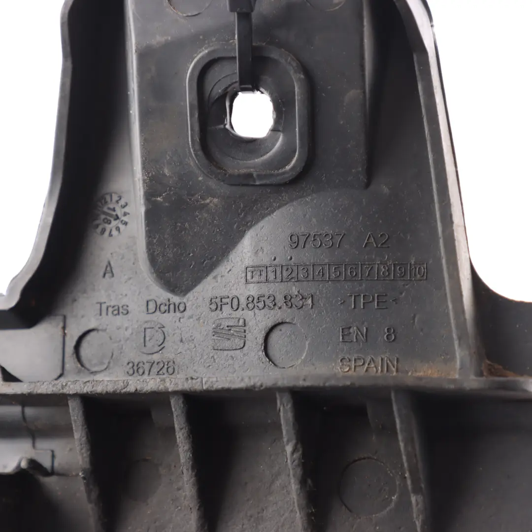 Seat Leon FR 5F Rear Wheel Arch Mud Flap Splash Guard Trim Right O/S - SKU 5F0853834 - Part number 5F0853834