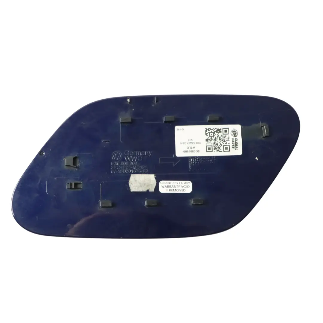 VW Golf Mk7 Fuel Filler Fill Flap Cover Cap Atlantic Blue Metallic C9B - SKU 5G0809909-ATLB - Part number 5G0809909