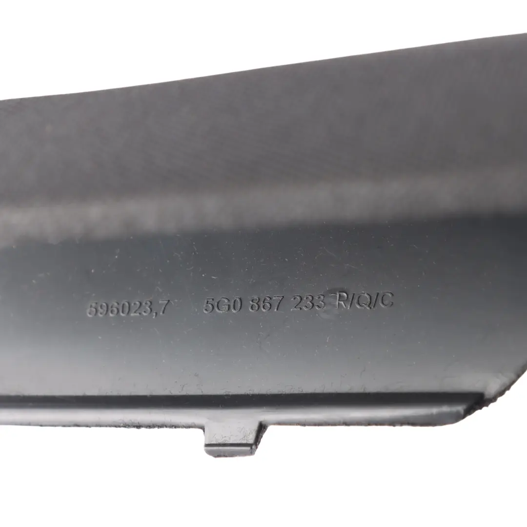 Rivestimento Superiore Montante Interno Sinistro per Volkswagen Golf Mk7 con numero di parte 5G0867233R Volkswagen Golf Mk7 Rivestimento Superiore Montante Interno Sinistro - SKU 5G0867233R - Numero di parte 5G0867233R