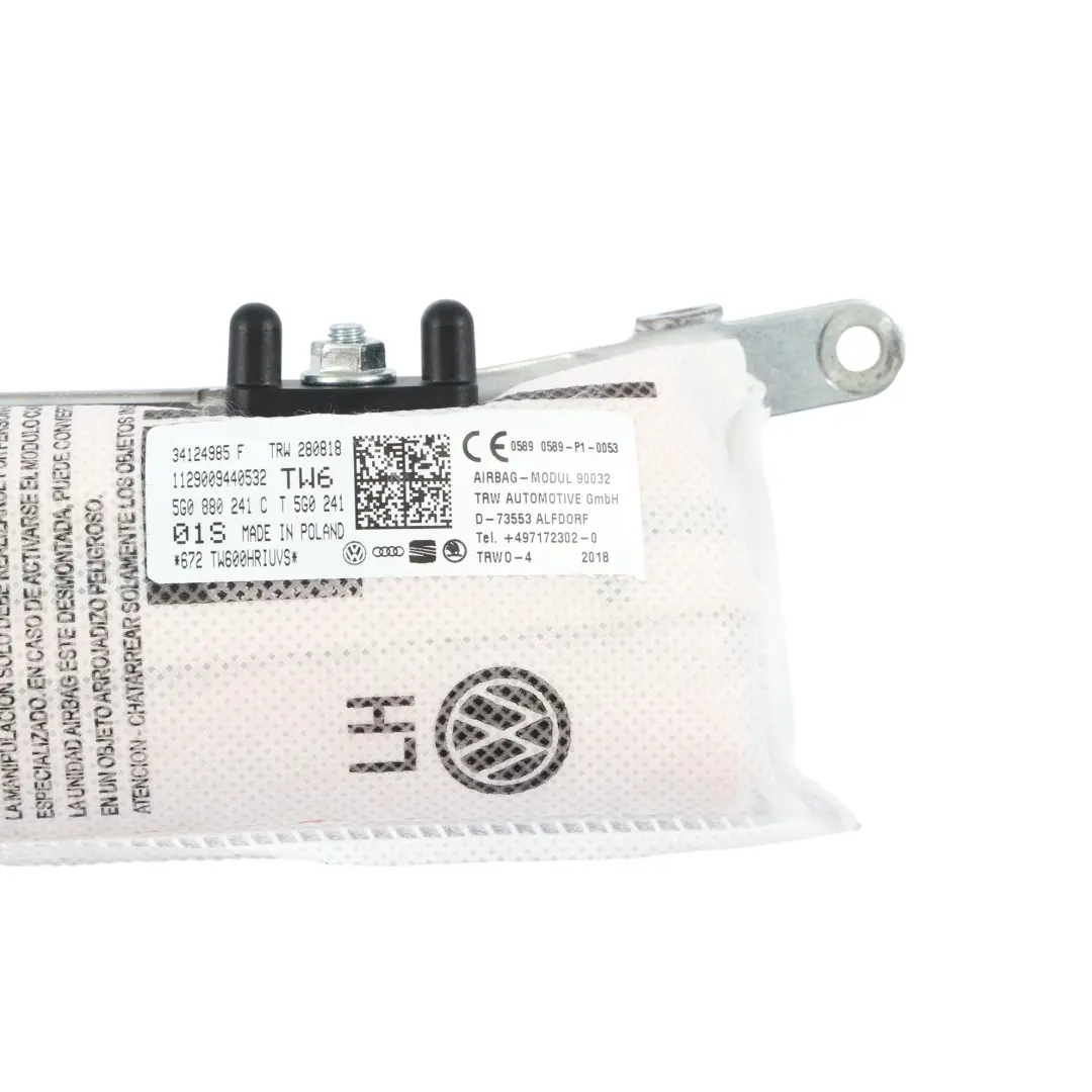 Módulo De Aire Lateral Asiento Delantero Izquierdo para VW Golf Mk7 con número de pieza 5G0880241C VW Golf Mk7 Módulo De Aire Lateral Asiento Delantero Izquierdo - SKU 5G0880241C - Número de pieza 5G0880241C