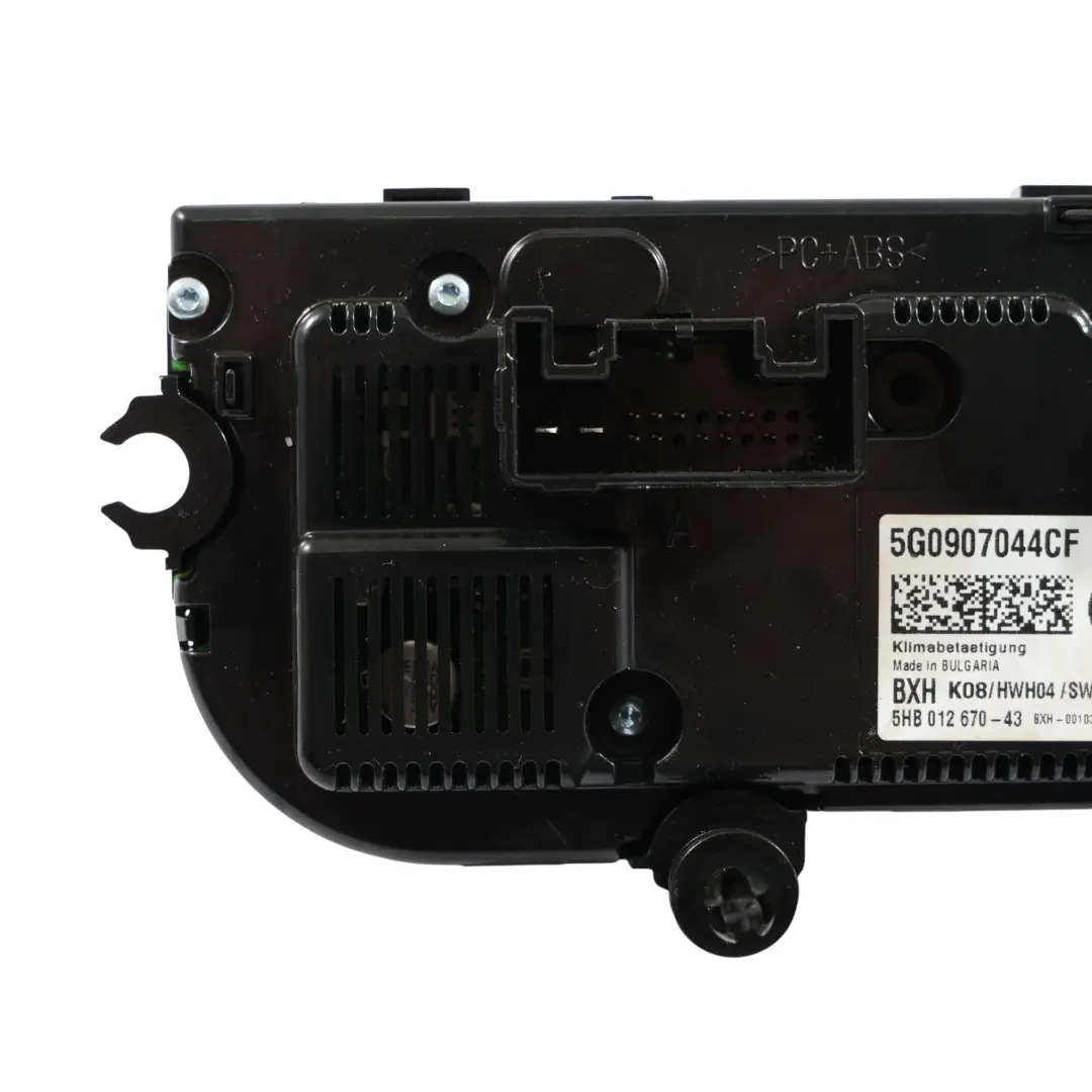 VW Golf Mk7 Pannello Controllo Aria Condizionata Unità Interruttore - SKU 5G0907044CF - Numero di parte 5G0907044CF
