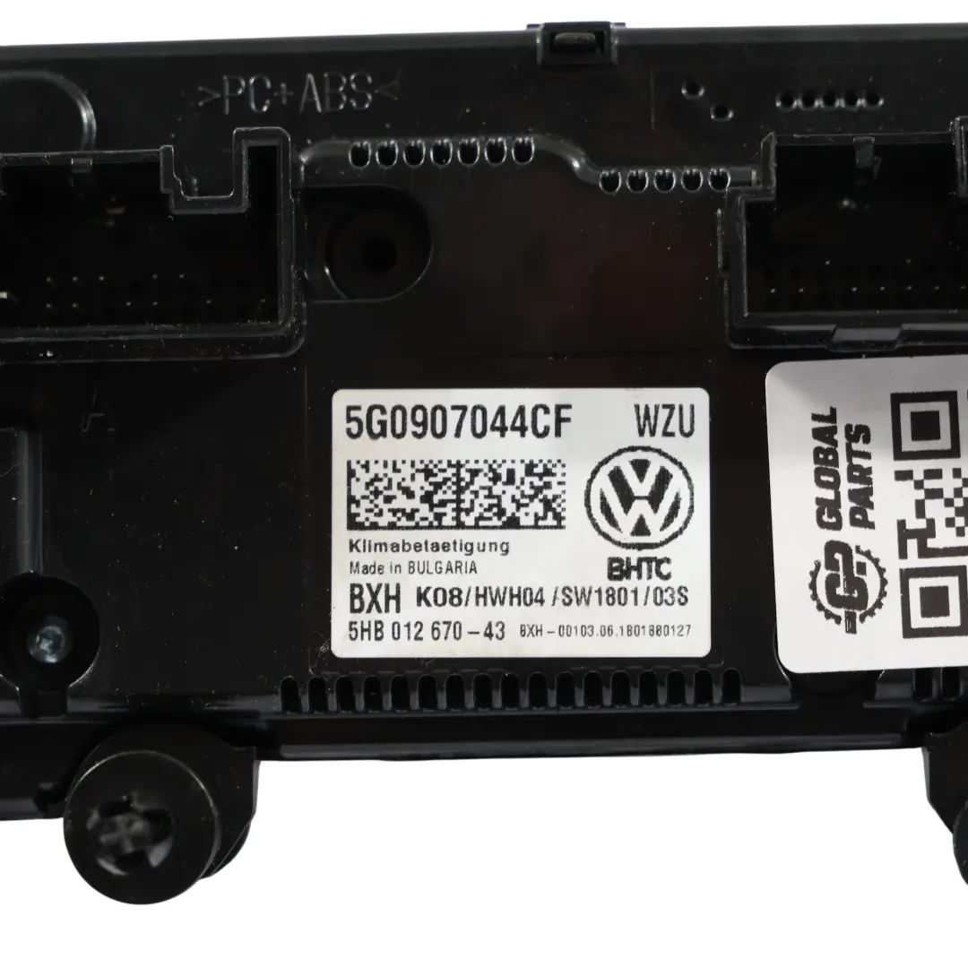 Volkswagen Golf Mk7 Przełącznik Panel Sterowania Klimatyzacji - SKU 5G0907044CF - Numer Części 5G0907044CF