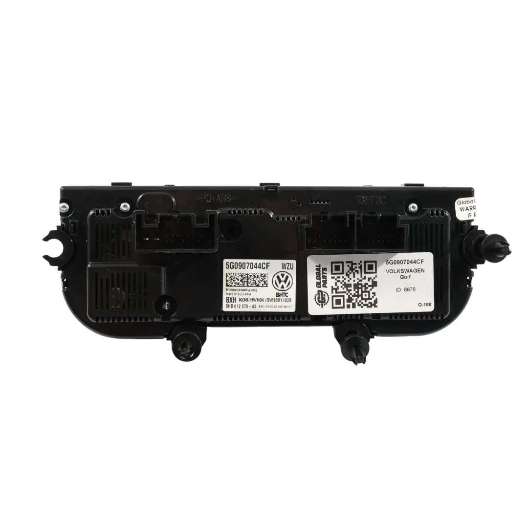 Panel Control Aire Acondicionado Unidad De Interruptor para VW Golf Mk7 con número de pieza 5G0907044CF VW Golf Mk7 Panel Control Aire Acondicionado Unidad De Interruptor - SKU 5G0907044CF - Número de pieza 5G0907044CF