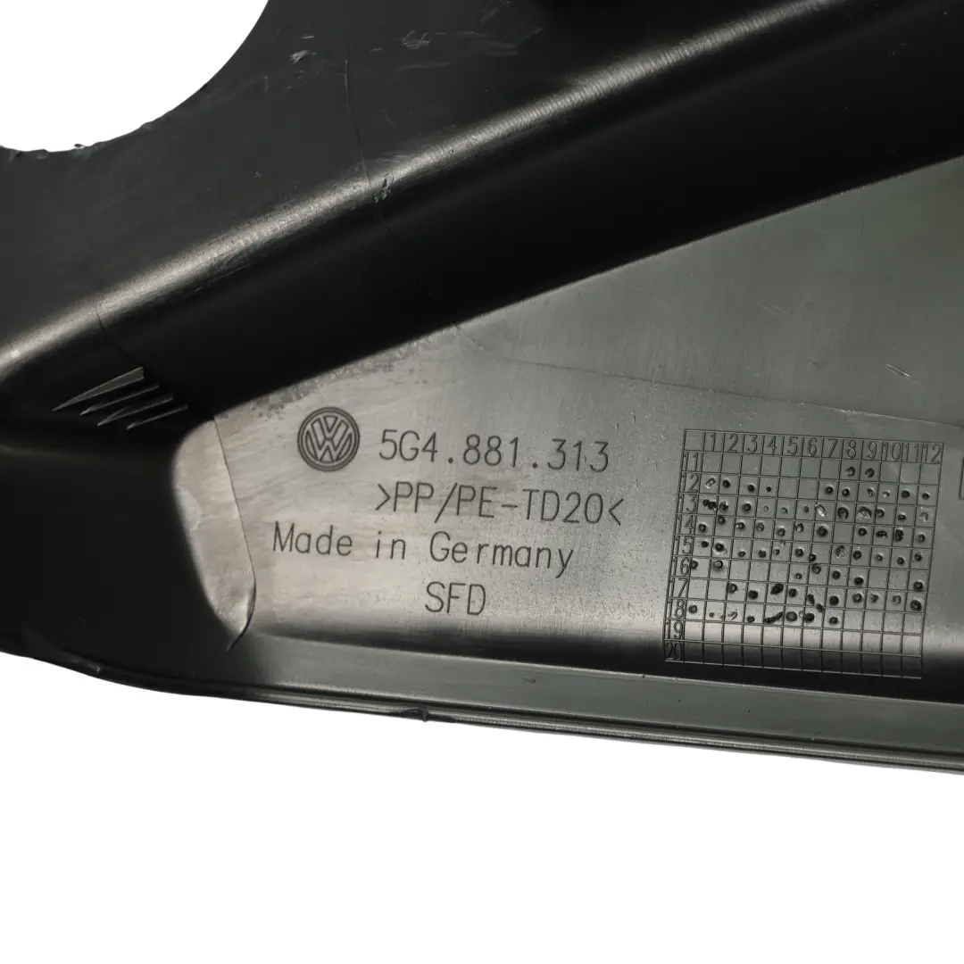 VW Volkswagen Golf Mk7 Front Seat Frame Cover Trim Left N/S - SKU 5G4881313 - Part number 5G4881313