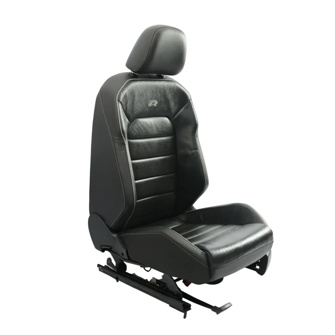 R-Line 5D Front Seat Heated Leather Black Grey Left N/S to Volkswagen Golf Mk7 VII with Part number 5G4881805KC Volkswagen Golf Mk7 VII R-Line 5D Front Seat Heated Leather Black Grey Left N/S - SKU 5G4881805KC - Part number 5G4881805KC