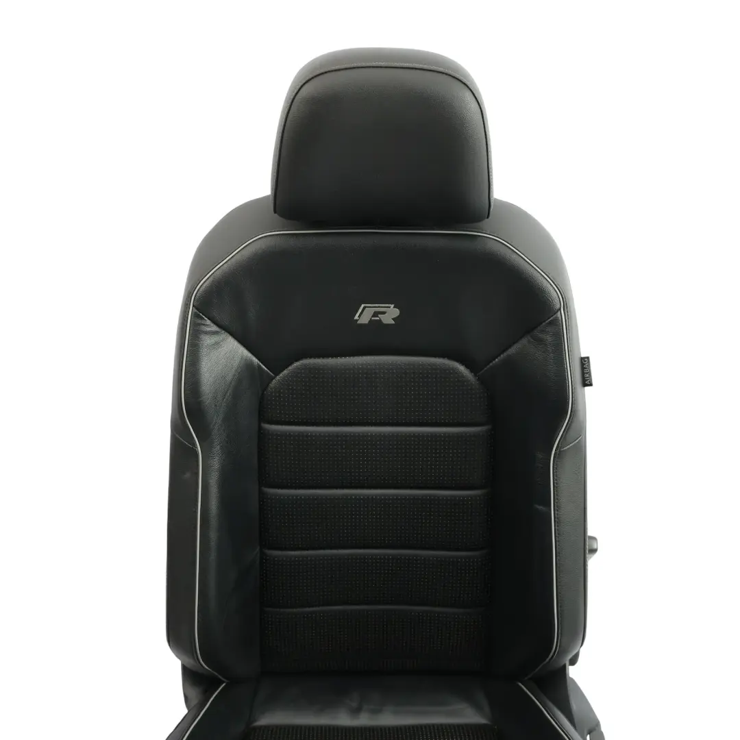 Volkswagen Golf Mk7 VII R-Line 5D Front Seat Heated Leather Black Grey Left N/S - SKU 5G4881805KC - Part number 5G4881805KC