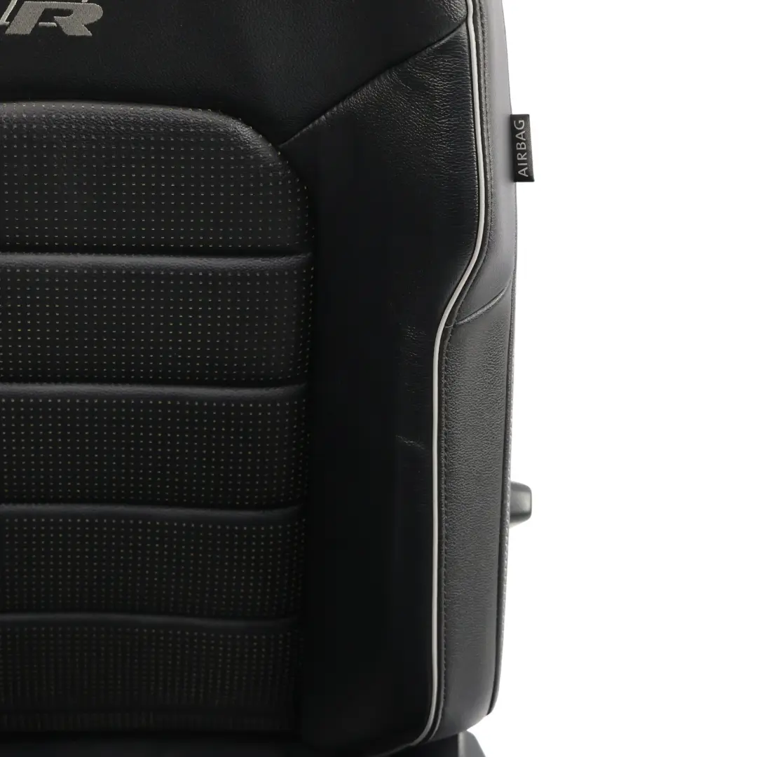 R-Line 5-P Siège Avant Gauche Chauffant Cuir Noir Gris pour Volkswagen Golf Mk7 VII à propos du numéro de pièce 5G4881805KC Volkswagen Golf Mk7 VII R-Line 5-P Siège Avant Gauche Chauffant Cuir Noir Gris - SKU 5G4881805KC - Numéro de pièce 5G4881805KC