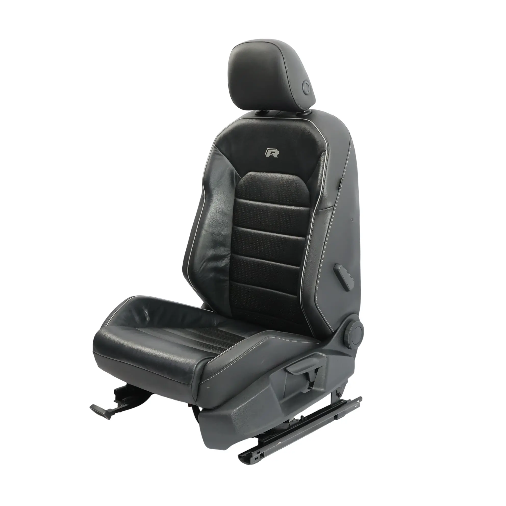 Volkswagen Golf Mk7 VII R-Line 5D Front Seat Heated Leather Black Grey Left N/S