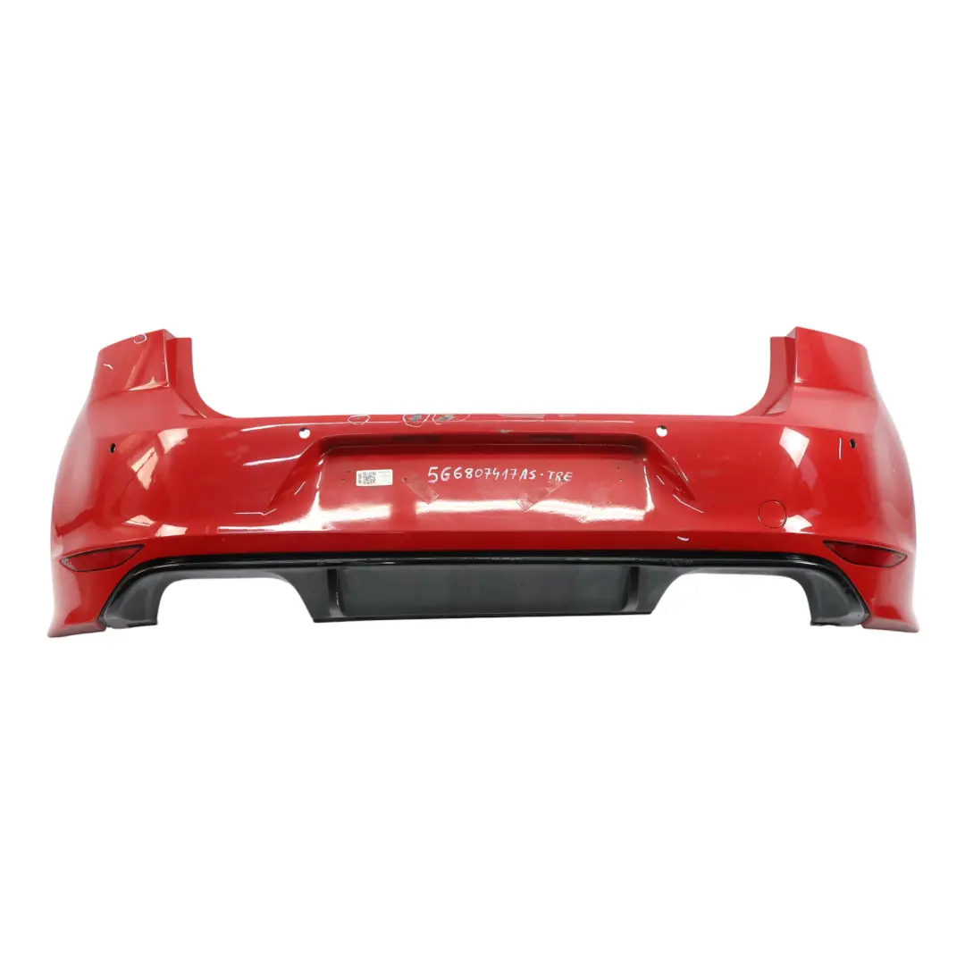 Bumper Rear R-Line Trim Panel Tornado Red - LY3D to Volkswagen VW Golf Mk7 with Part number 5G6807417AS Volkswagen VW Golf Mk7 Bumper Rear R-Line Trim Panel Tornado Red - LY3D - SKU 5G6807417AS-TRE - Part number 5G6807417AS