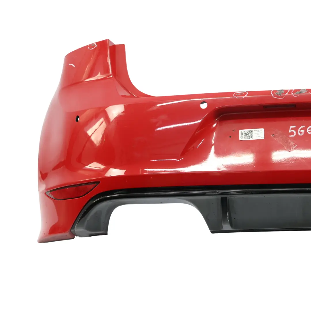 Bumper Rear R-Line Trim Panel Tornado Red - LY3D to Volkswagen VW Golf Mk7 with Part number 5G6807417AS Volkswagen VW Golf Mk7 Bumper Rear R-Line Trim Panel Tornado Red - LY3D - SKU 5G6807417AS-TRE - Part number 5G6807417AS