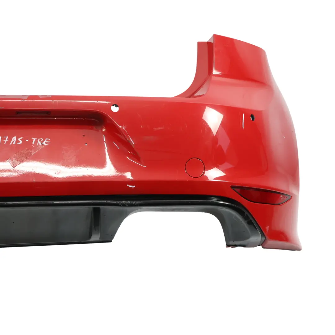 Bumper Rear R-Line Trim Panel Tornado Red - LY3D to Volkswagen VW Golf Mk7 with Part number 5G6807417AS Volkswagen VW Golf Mk7 Bumper Rear R-Line Trim Panel Tornado Red - LY3D - SKU 5G6807417AS-TRE - Part number 5G6807417AS