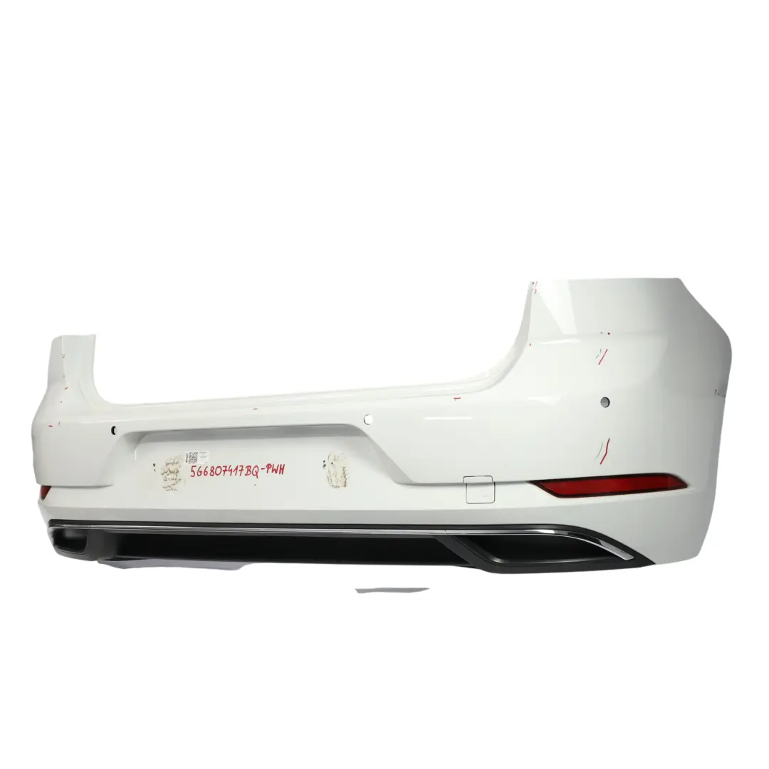 Tylny Zderzak Pure White Biały - C9A do Volkswagen VW Golf Mk7 o numerze 5G6807417BQ Volkswagen VW Golf Mk7 Tylny Zderzak Pure White Biały - C9A - SKU 5G6807417BQ-PWH - Numer Części 5G6807417BQ